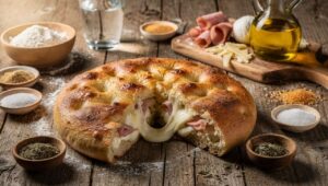 Focaccia ripiena in padella: la ricetta con ripieno goloso e filante senza forno