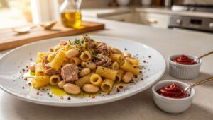 Pasta tonno e cannellini: il primo completo pronto in un quarto d'ora