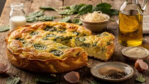 Frittata di spinaci al forno: alta, soffice e pronta in 25 minuti senza padella