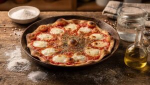 Pizza in padella senza lievitazione: pronta in 10 minuti con appena 3 ingredienti