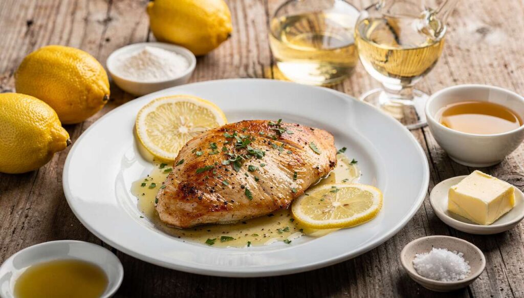 Petto di pollo al limone in padella: il segreto della farina per una salsa vellutata